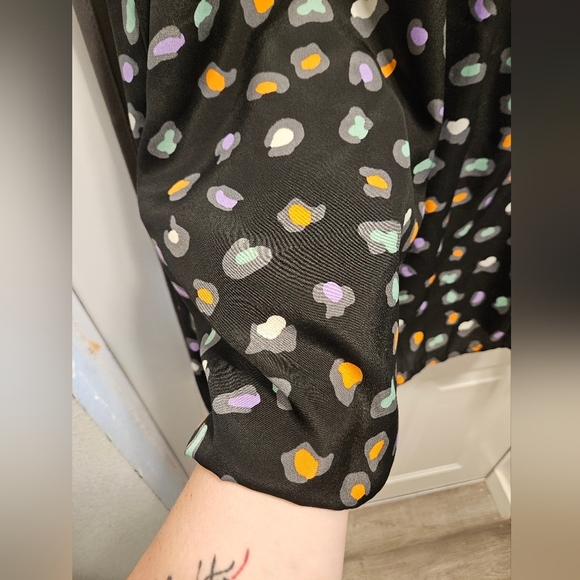 Torrid Plus Size Dress 4x Tube Top No Sleeve Black Multi Colored Leopard Cheetah - Picture 9 of 14